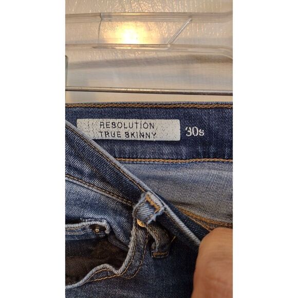 GAP Resolution True Skinny Mid-Rise Dark Wash Jeans - Picture 3 of 6